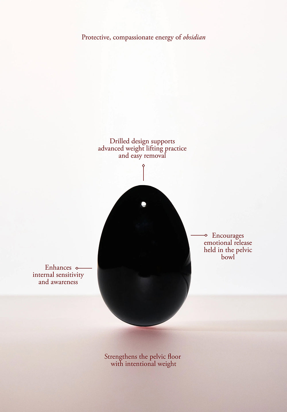 Chakrubs Xaga Yoni Egg Obsidian (drilled)