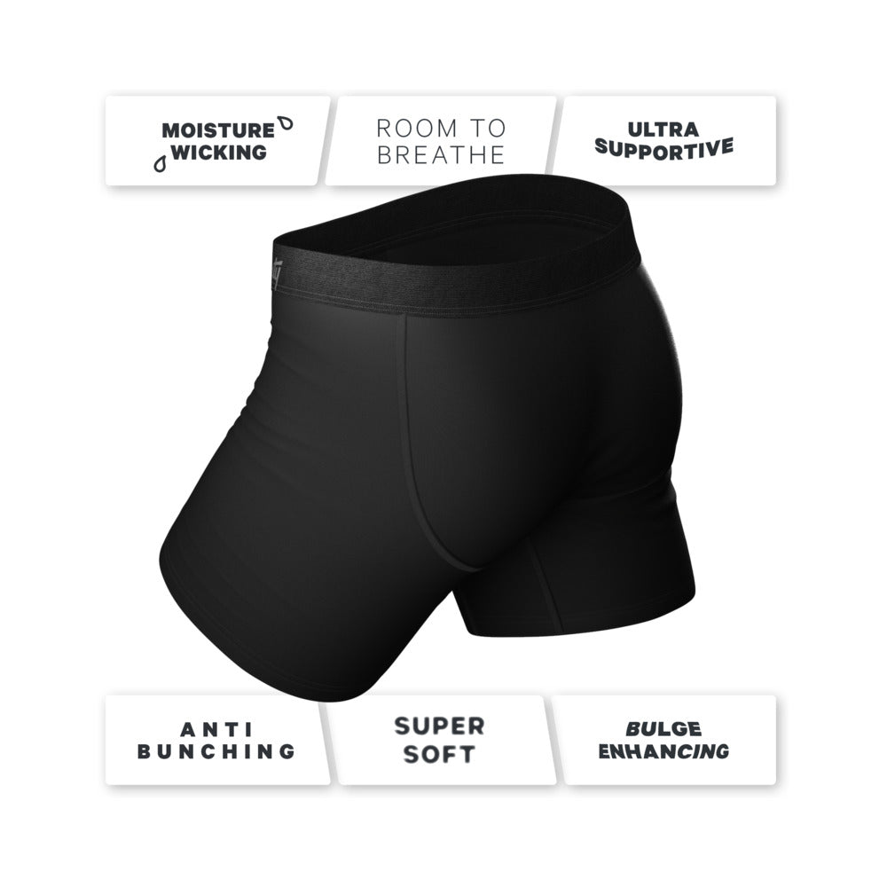 Shinesty The 009 Black Tuxedo Ball Hammock Pouch Underwear with Fly XL