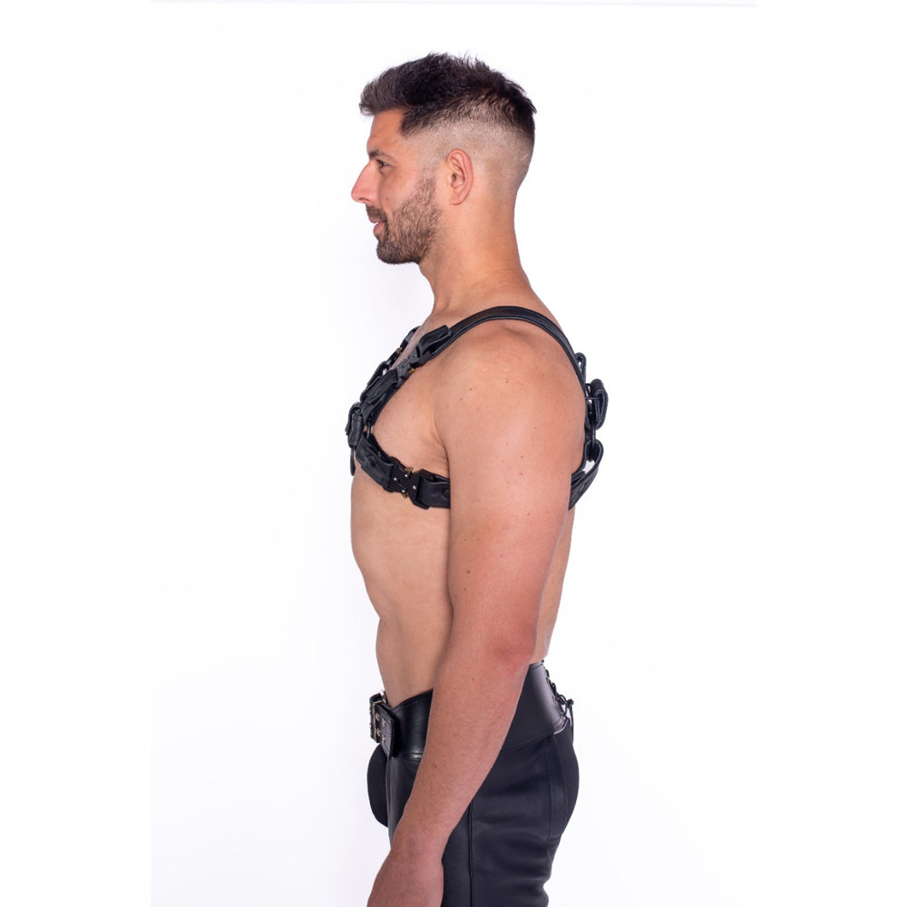 Prowler RED Bull Harness Black with Metal Fittings 2XL