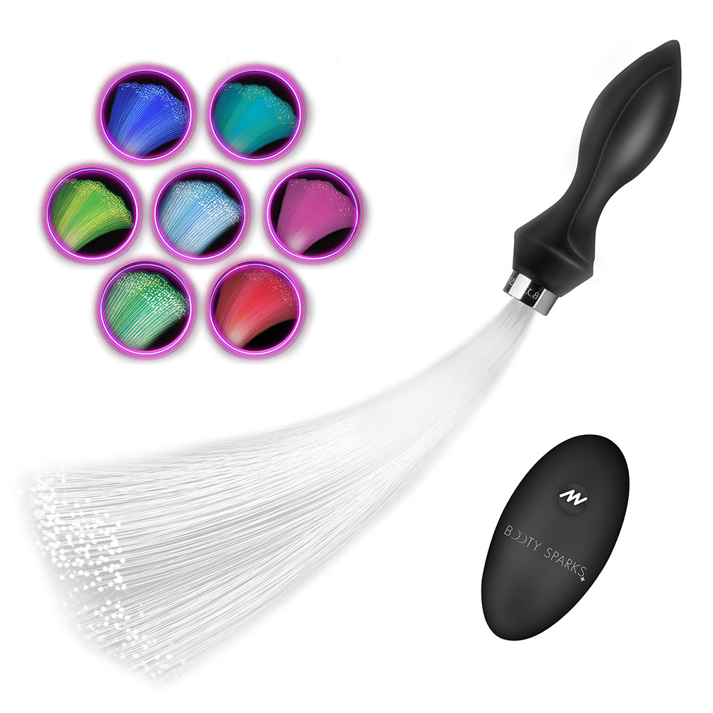Booty Sparks Vibrating Silicone Optical Fiber Butt Plug