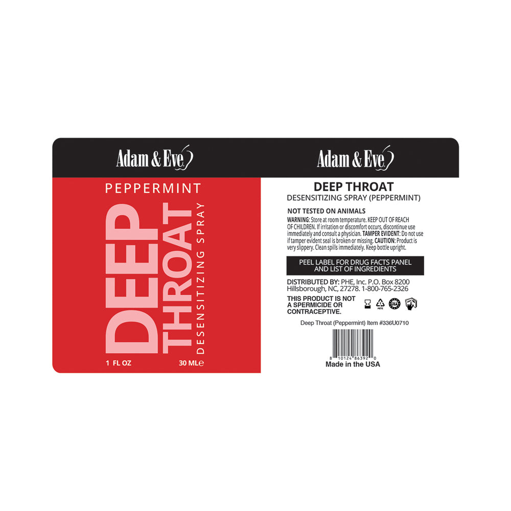 Adam & Eve Deep Throat Desensitizing Spray Peppermint