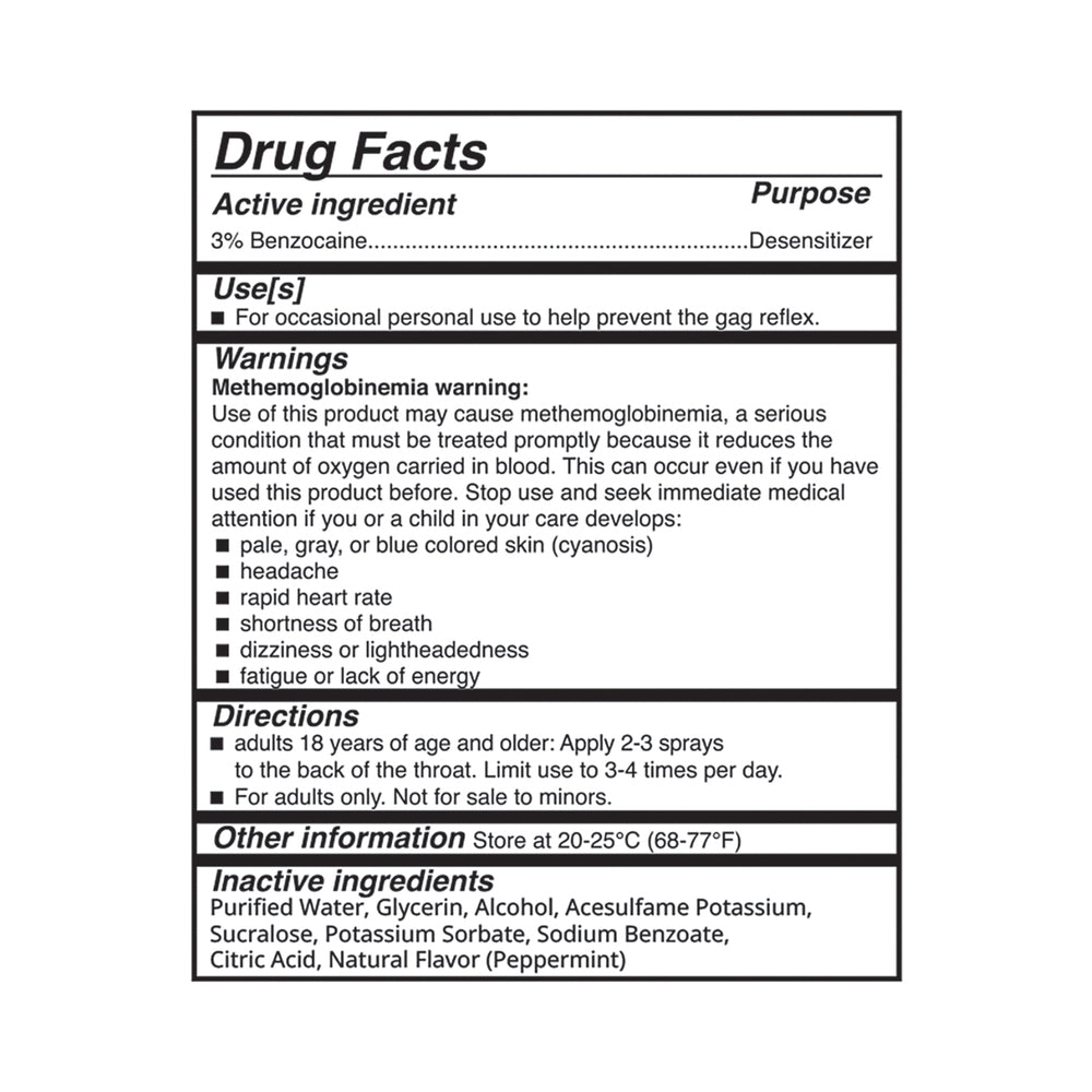Adam & Eve Deep Throat Desensitizing Spray Peppermint