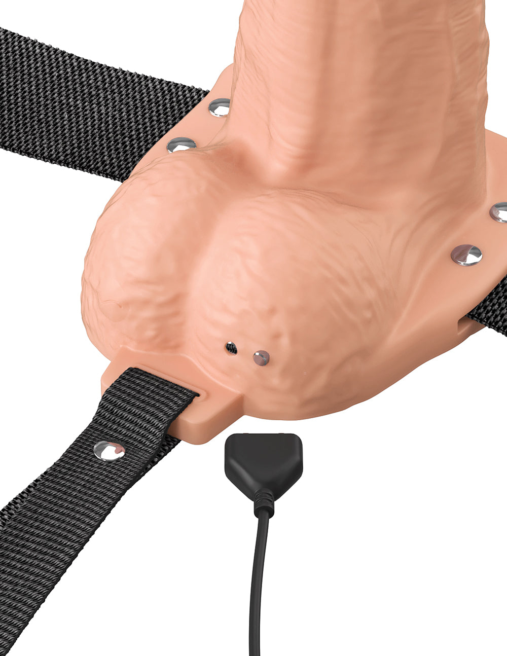 Fantasy X-Tensions Elite Vibrating Hollow Silicone Strap-On 6 in. Light