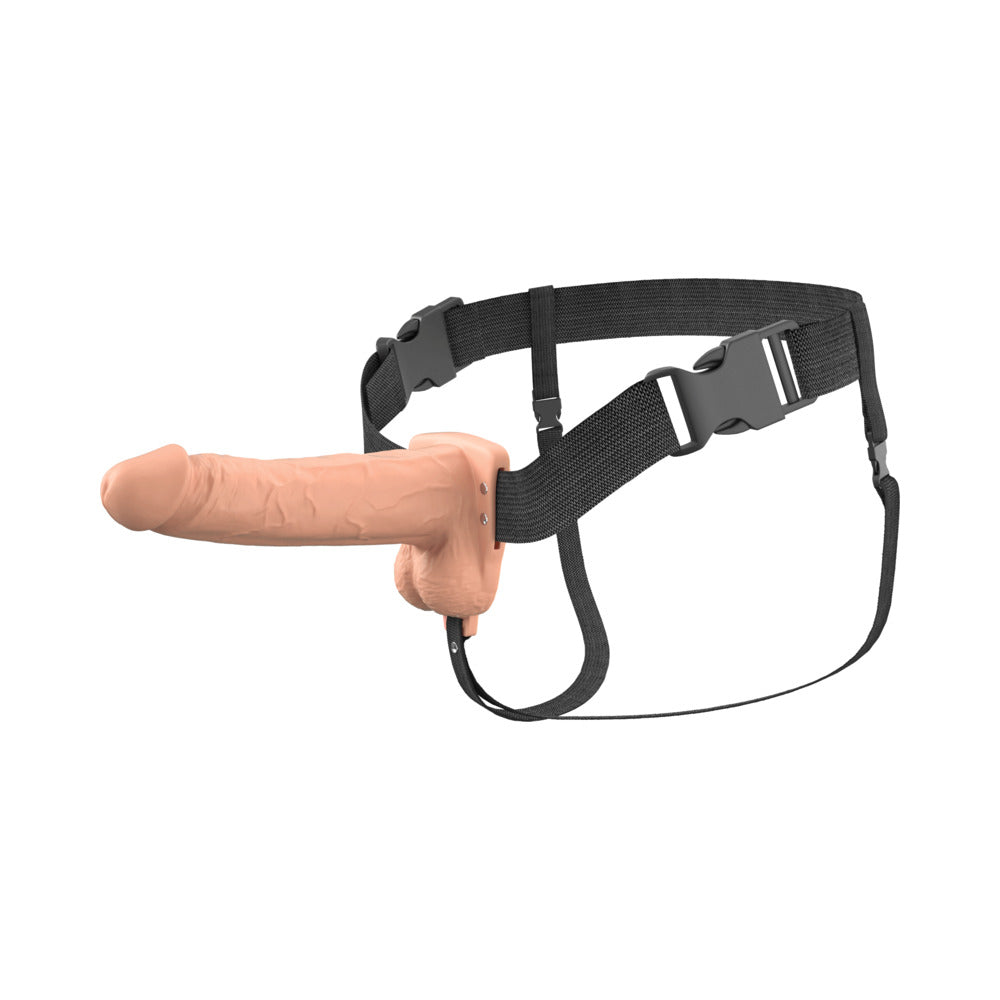 Fantasy X-Tensions Elite Vibrating Hollow Silicone Strap-On 7 in. Light
