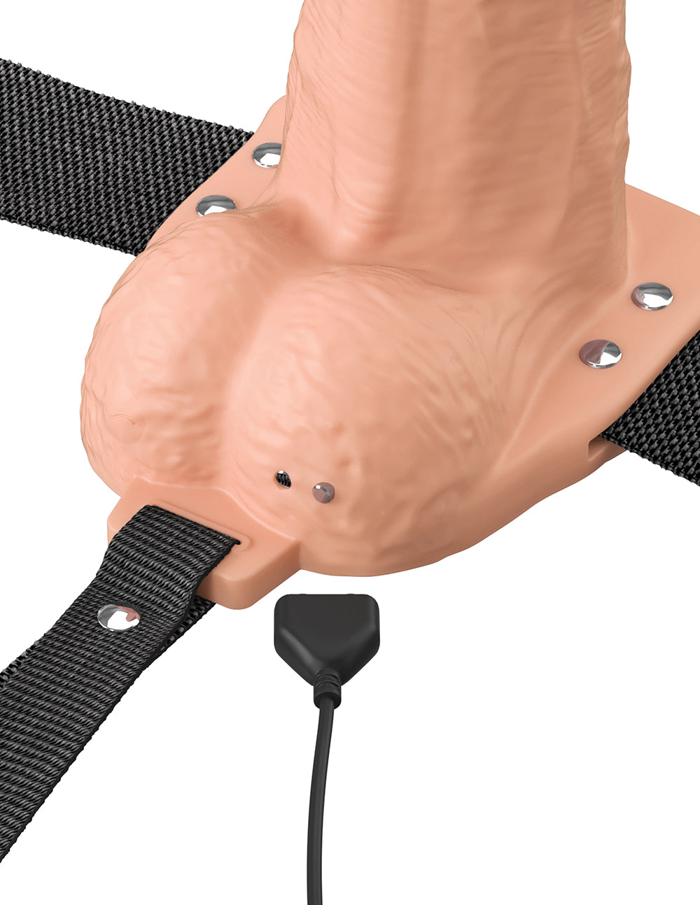 Fantasy X-Tensions Elite Vibrating Hollow Silicone Strap-On 8 in. Light