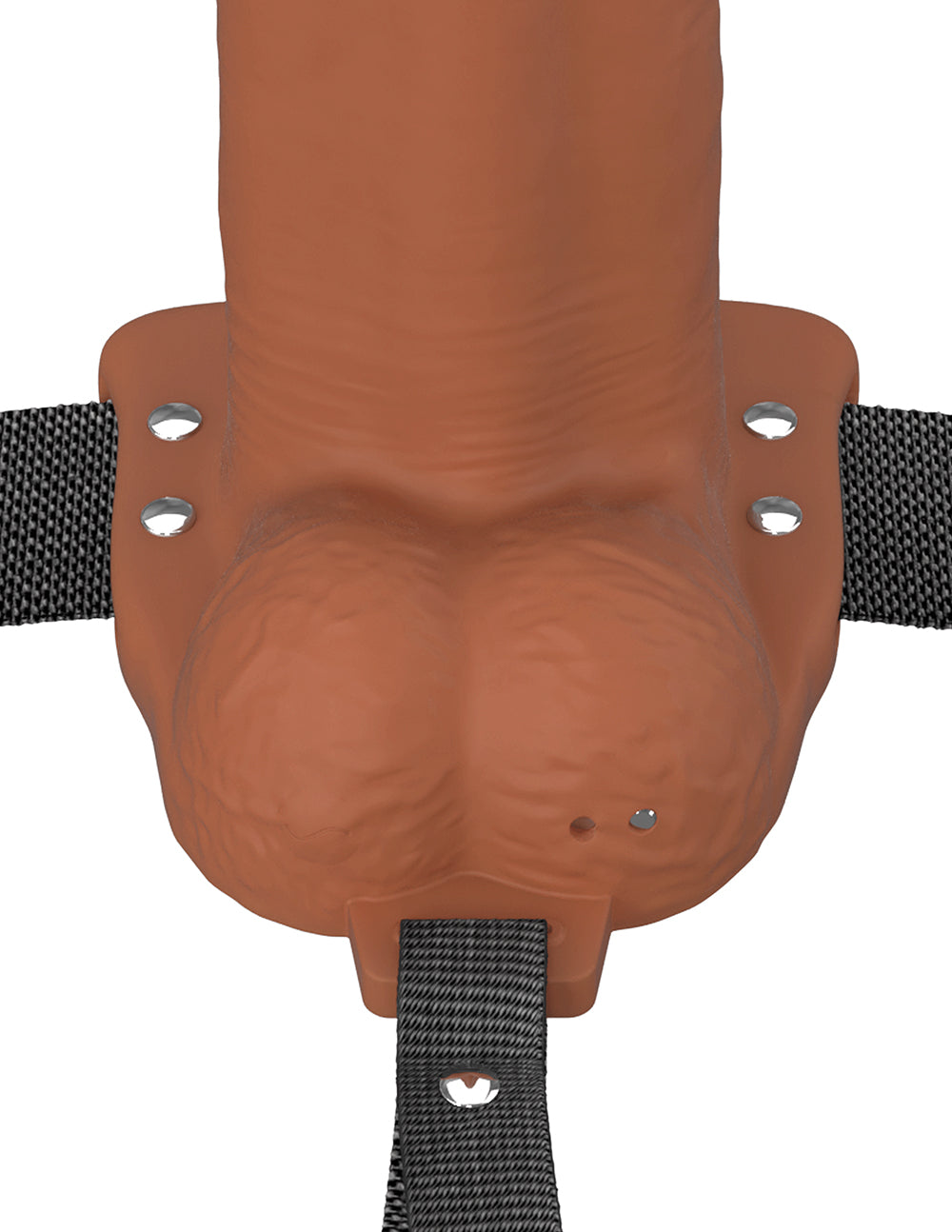 Fantasy X-Tensions Elite Vibrating Hollow Silicone Strap-On 8 in. Brown
