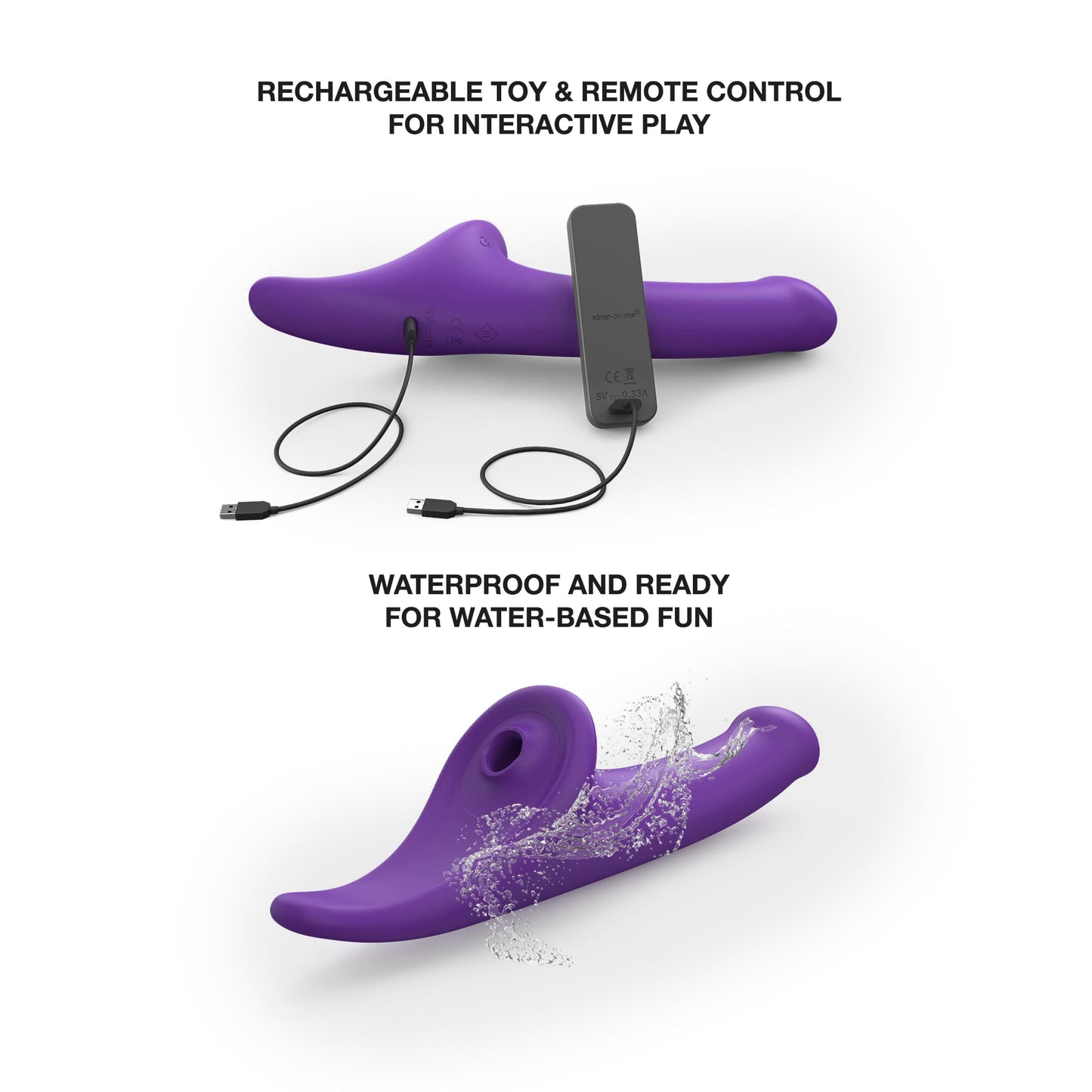 Strap-On-Me Multi Orgasm Dildo Medium Purple