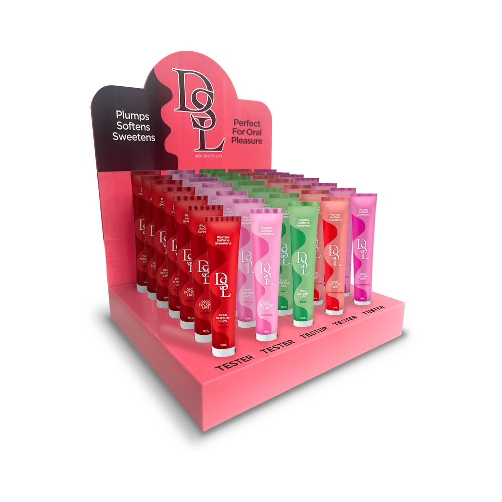 DSL Dick Sucking Lips Display (12 of Each + Tester)