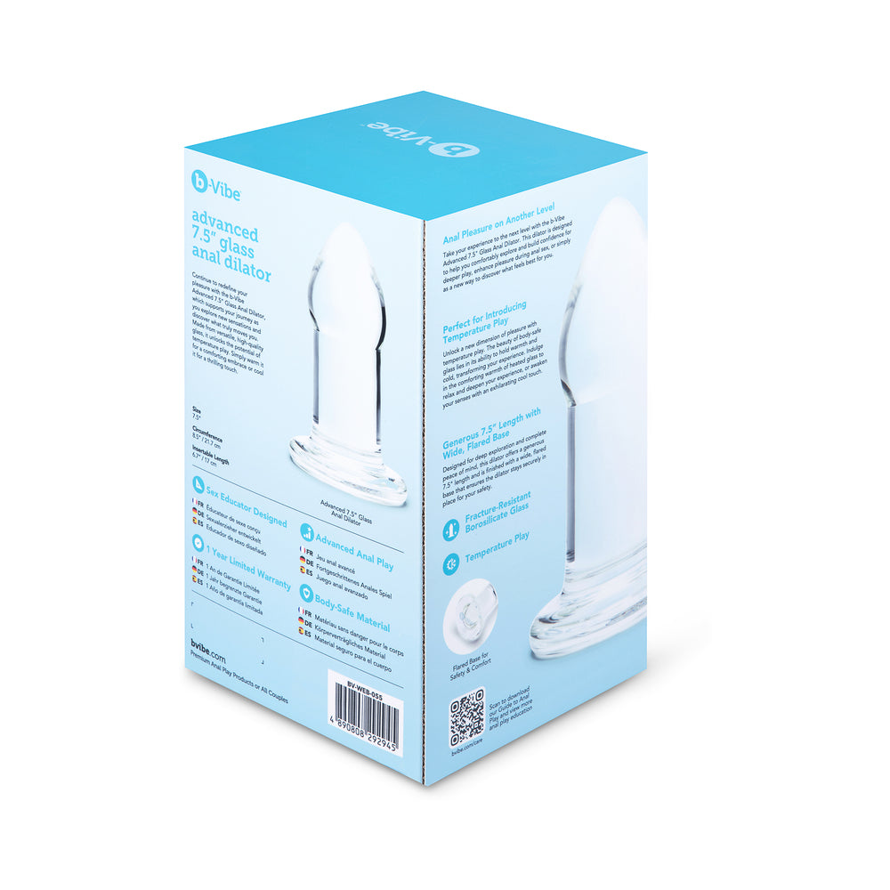 b-Vibe Advanced 7.5 in. Glass Anal Dilator