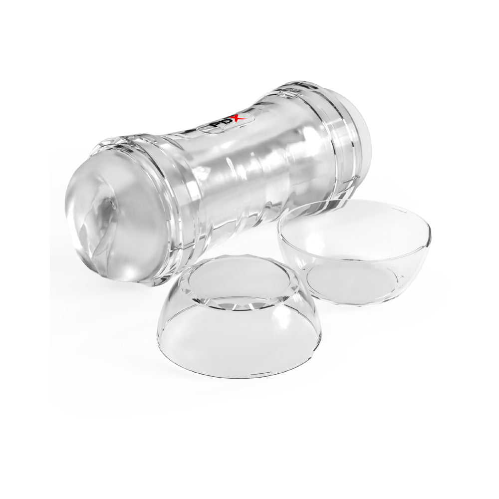 PDX Extreme Wet Pussies Super Flip-A-Pussy Over Self-Lubricating Stroker Frosted