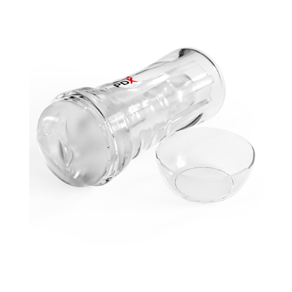 PDX Extreme Wet Pussies Super Luscious Lips Self-Lubricating Stroker Frosted