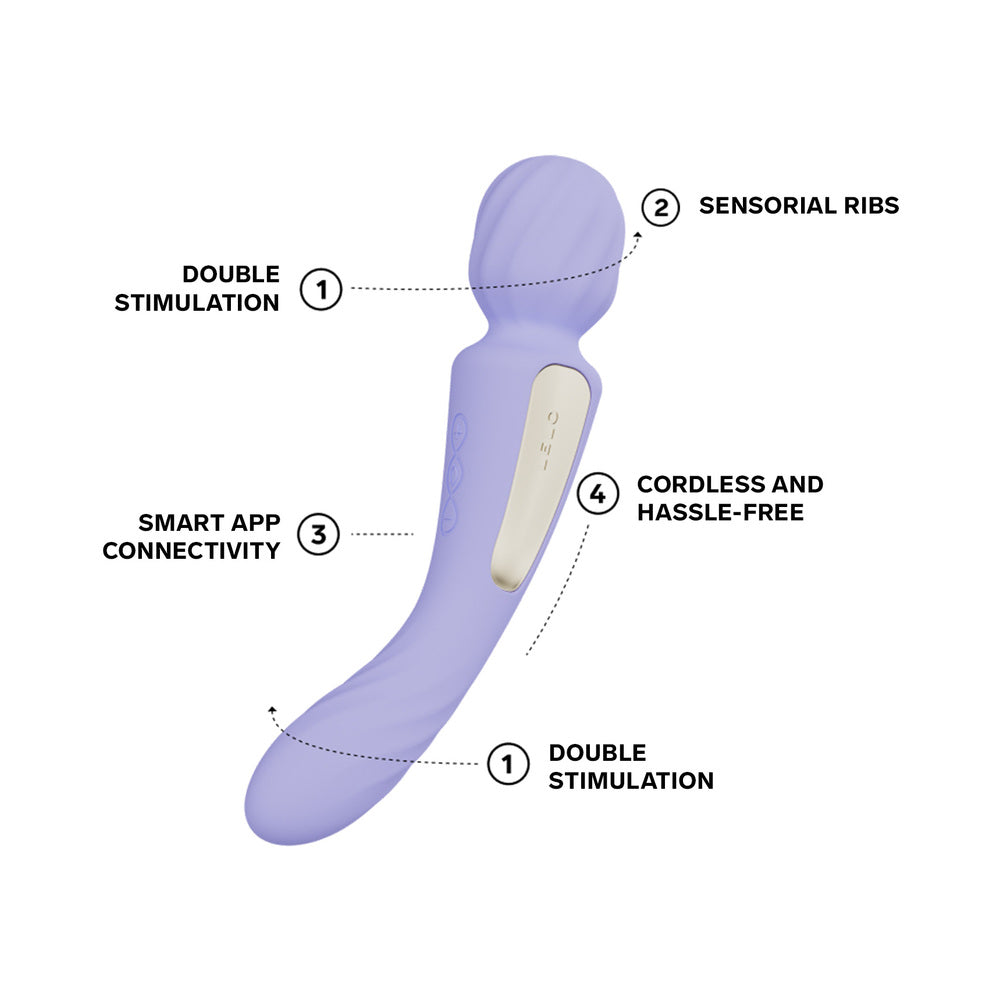 LELO SWITCH Double-Sided Wand Vibrator Lilac