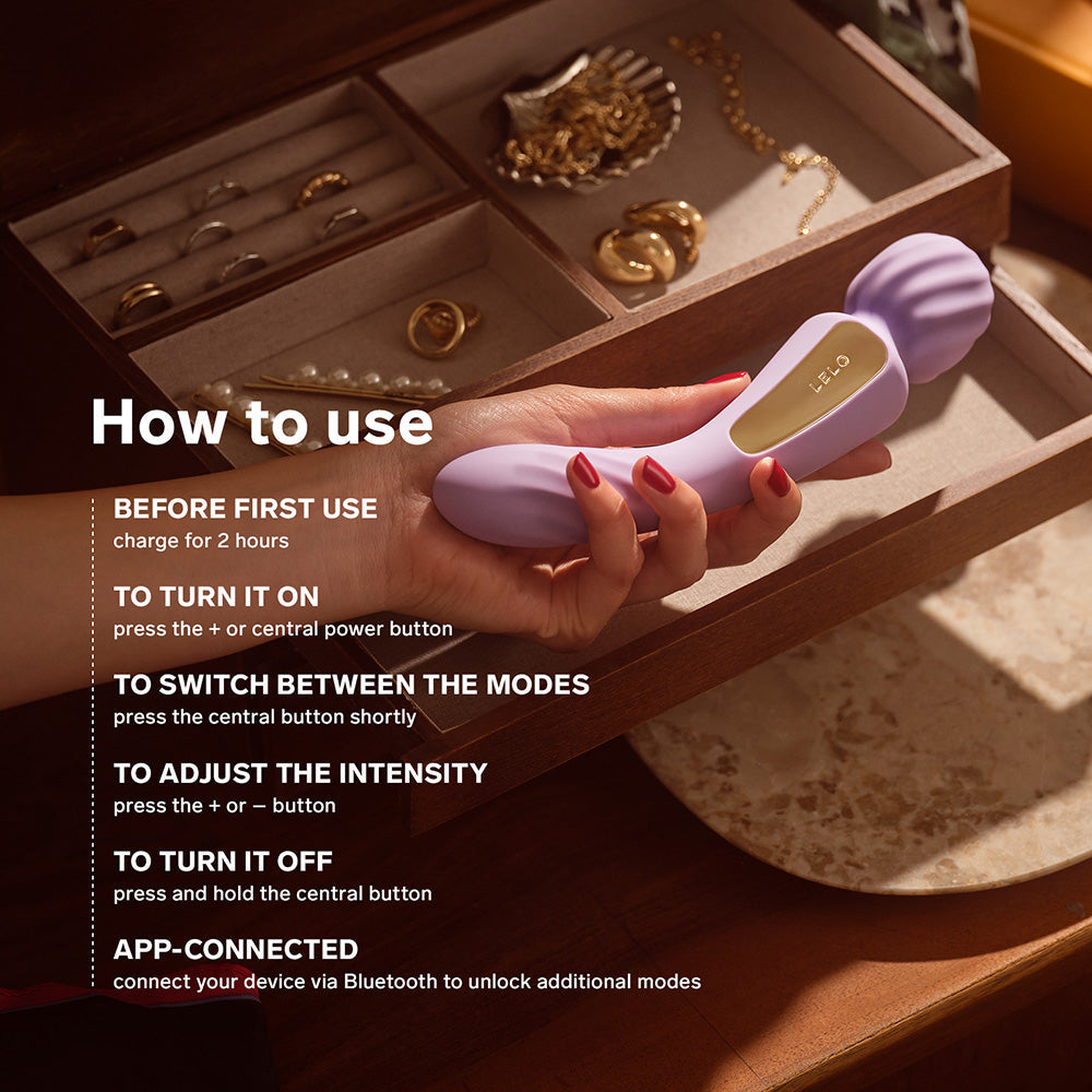 LELO SWITCH Double-Sided Wand Vibrator Lilac