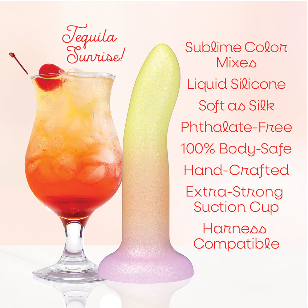 Mixers 8 in. Silicone Dildo Tequila Sunrise
