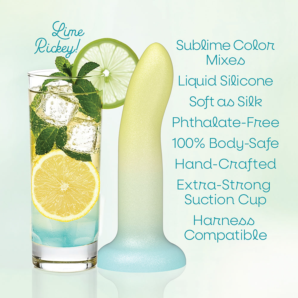 Mixers 8 in. Silicone Dildo Lime Rickey