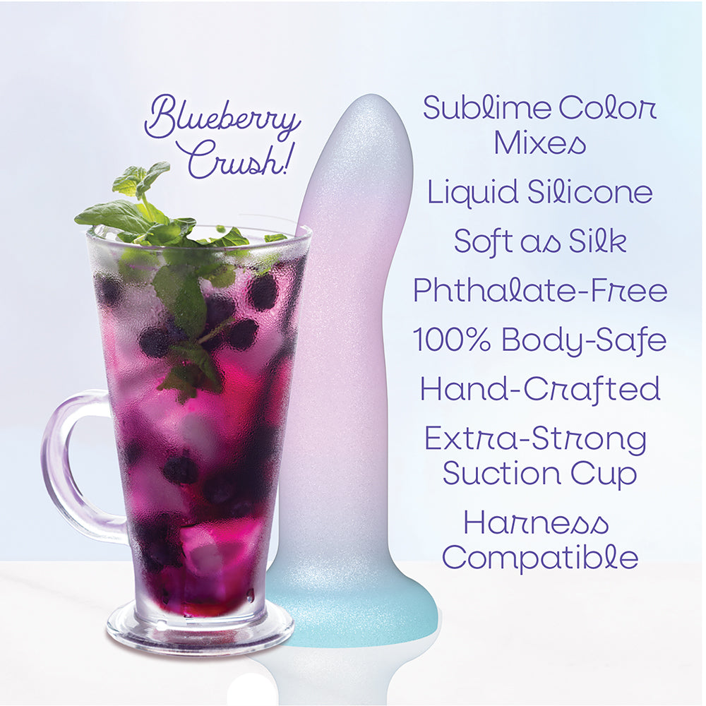 Mixers 8 in. Silicone Dildo Blueberry Crush