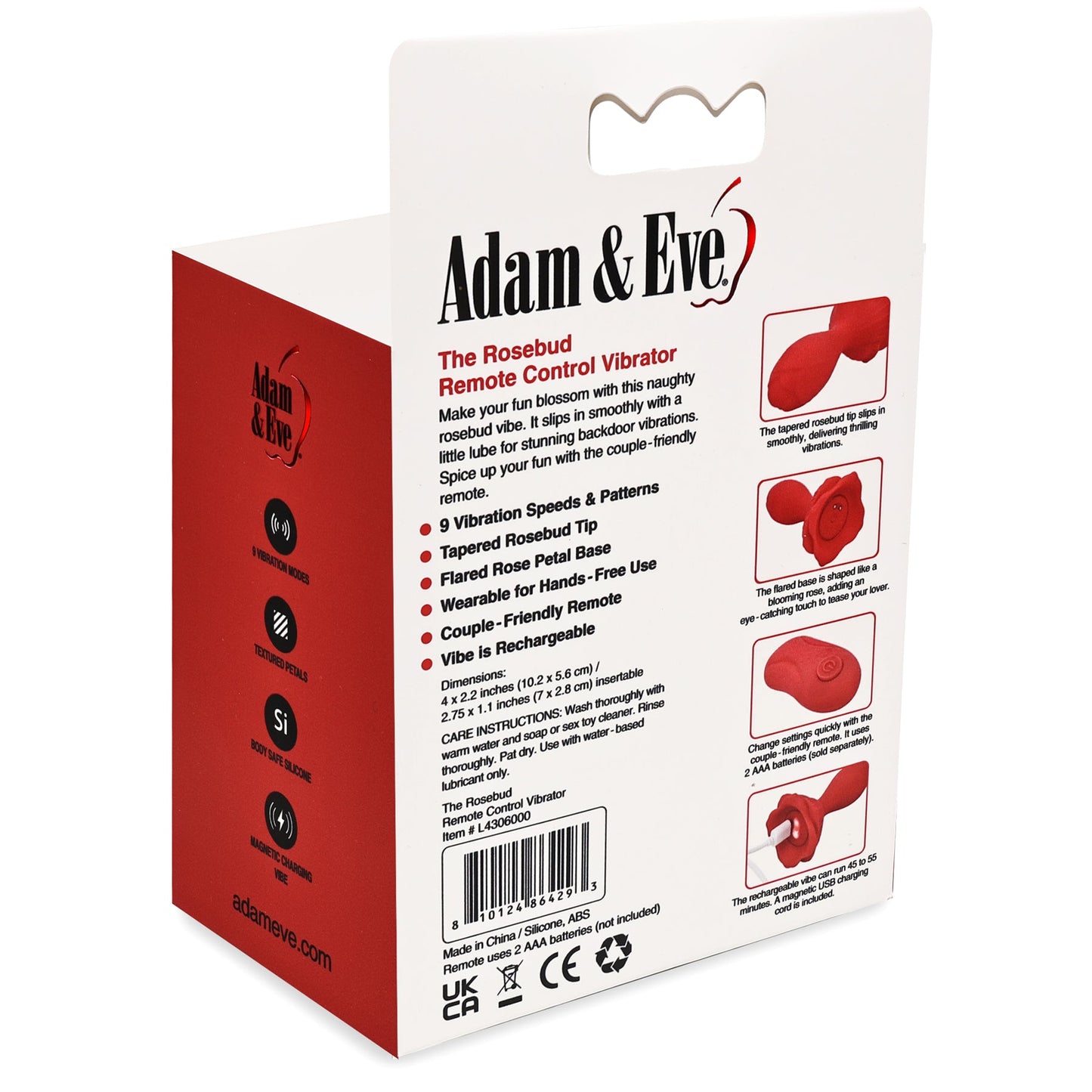 Adam & Eve The Rosebud Remote Control Vibrator Plug
