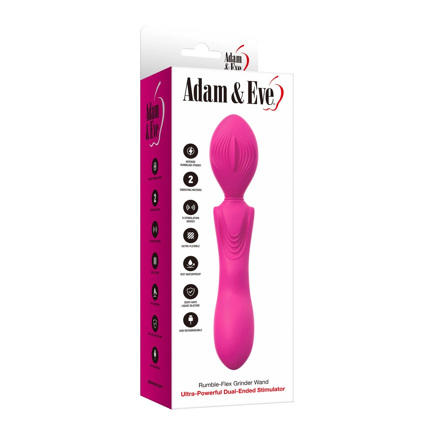 Adam & Eve Rumble-Flex Grinder Wand Ultra-Powerful Dual-Ended Stimulator