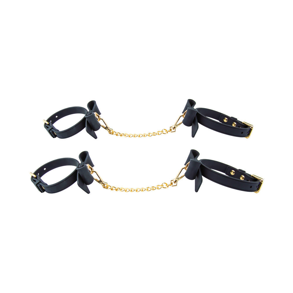 Temptasia Ardor Wrist & Ankle Restraints Black with Bow