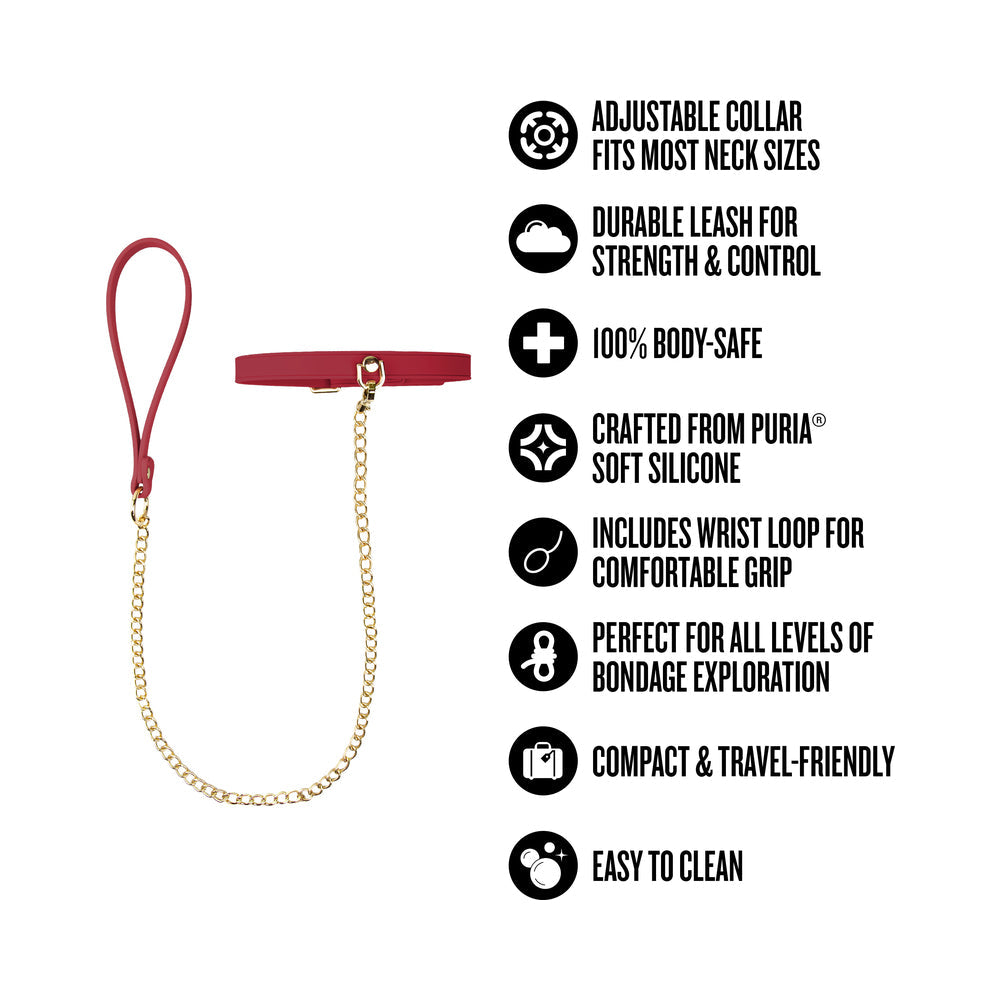 Temptasia Ardor Collar & Leash Red