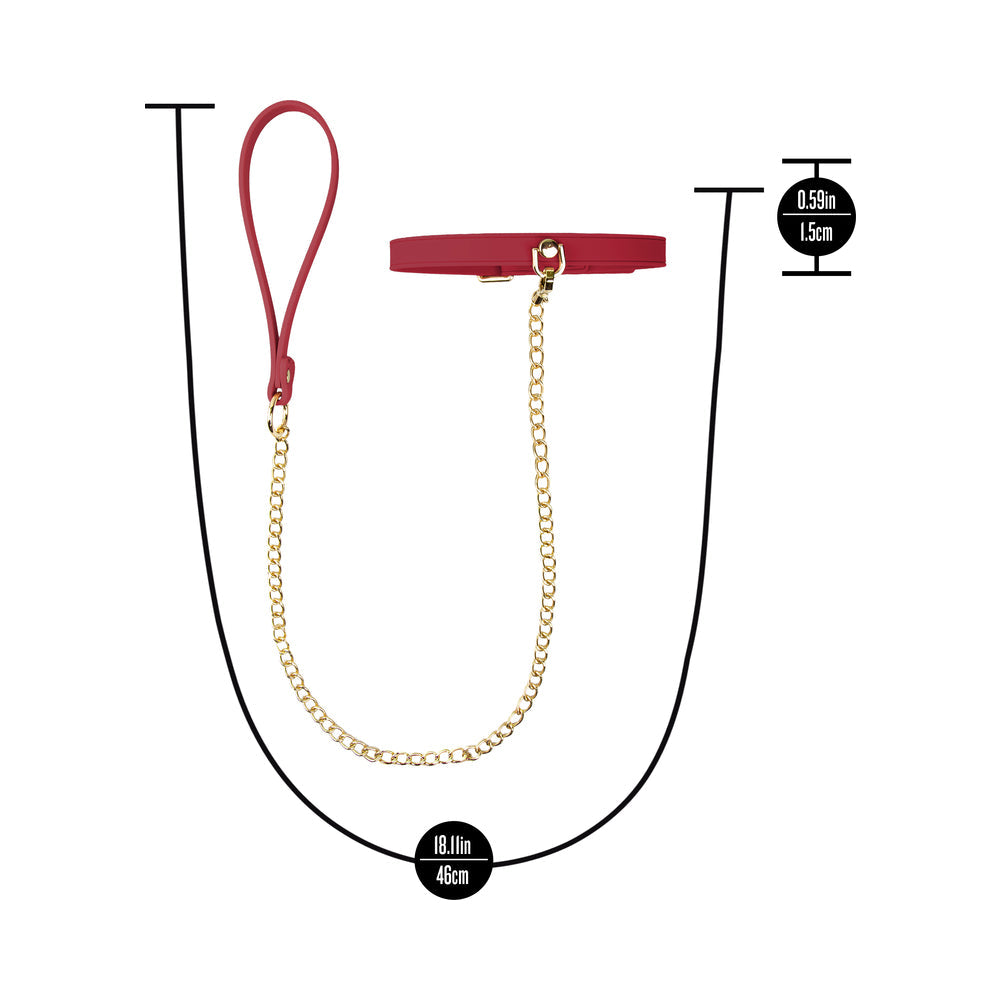 Temptasia Ardor Collar & Leash Red