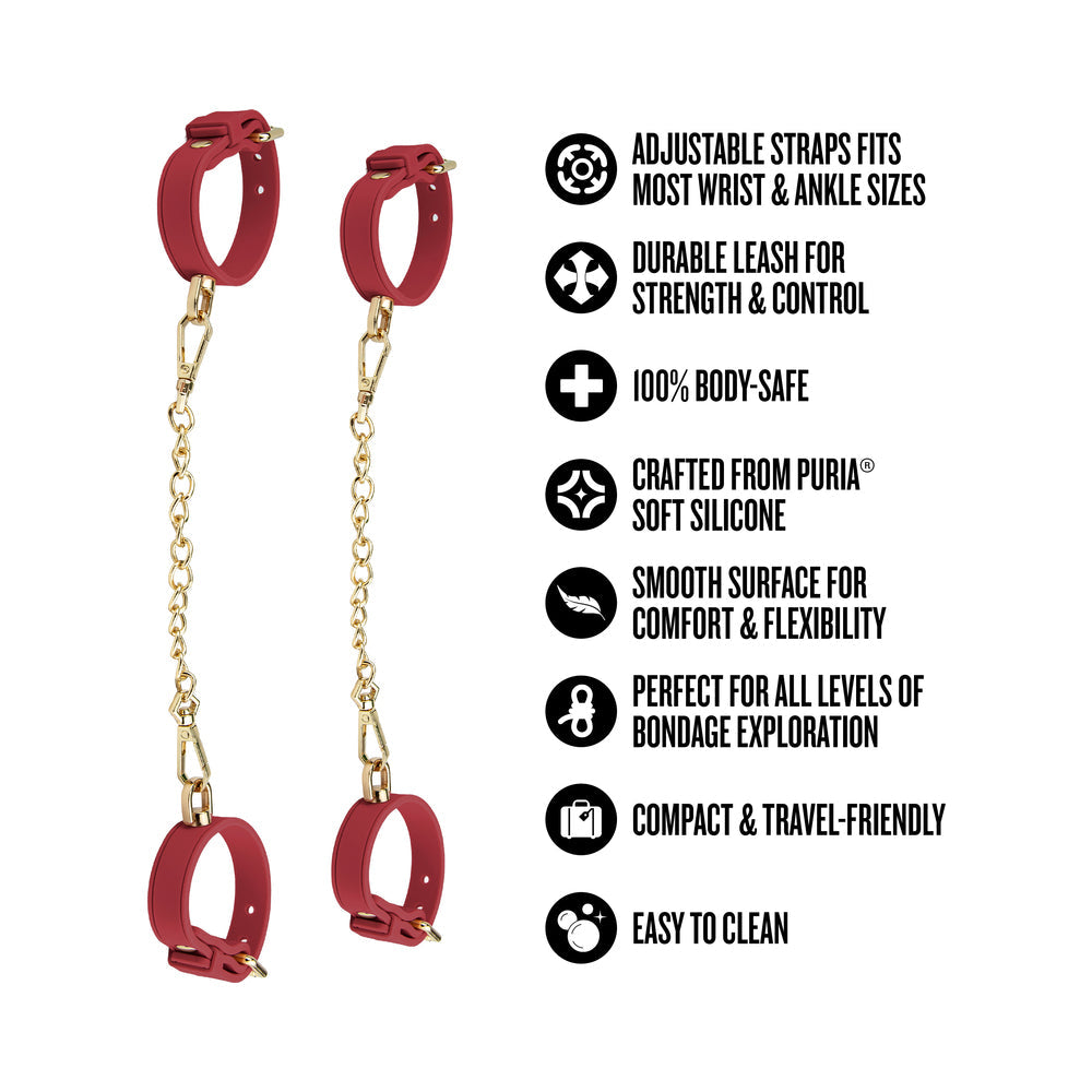 Temptasia Ardor Wrist & Ankle Restraints Red