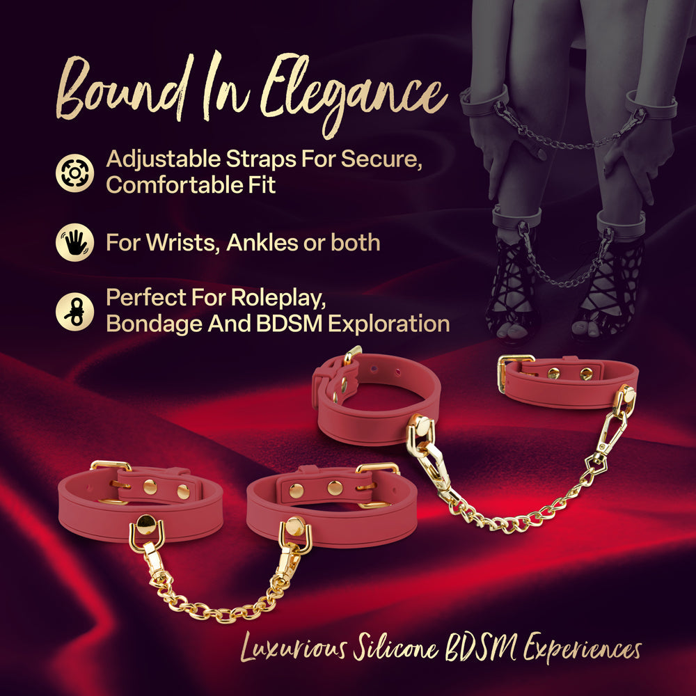 Temptasia Ardor Wrist & Ankle Restraints Red