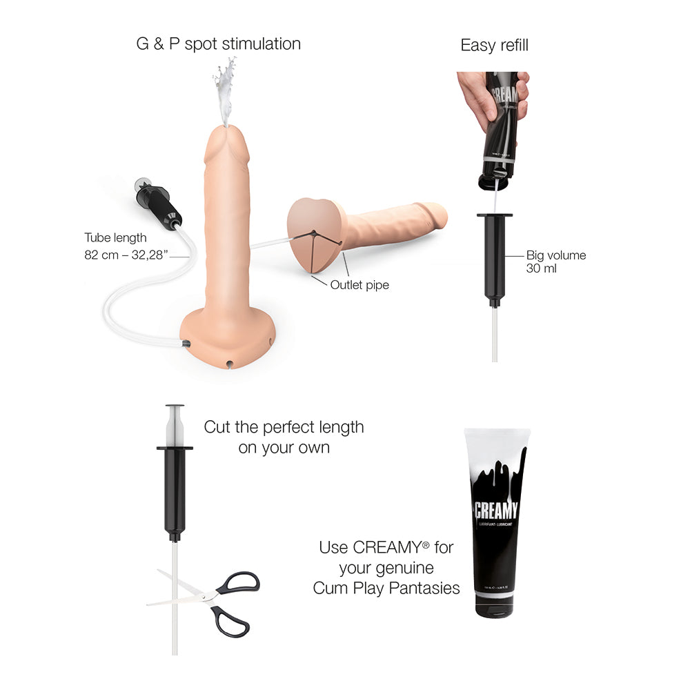 Strap-On-Me Squirting Cum Realistic Dildo Large Vanilla