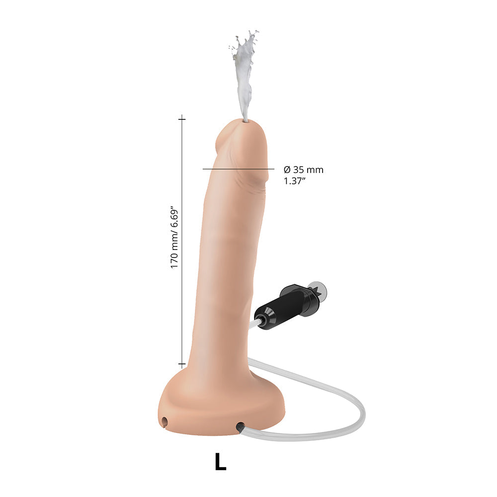 Strap-On-Me Squirting Cum Realistic Dildo Large Vanilla