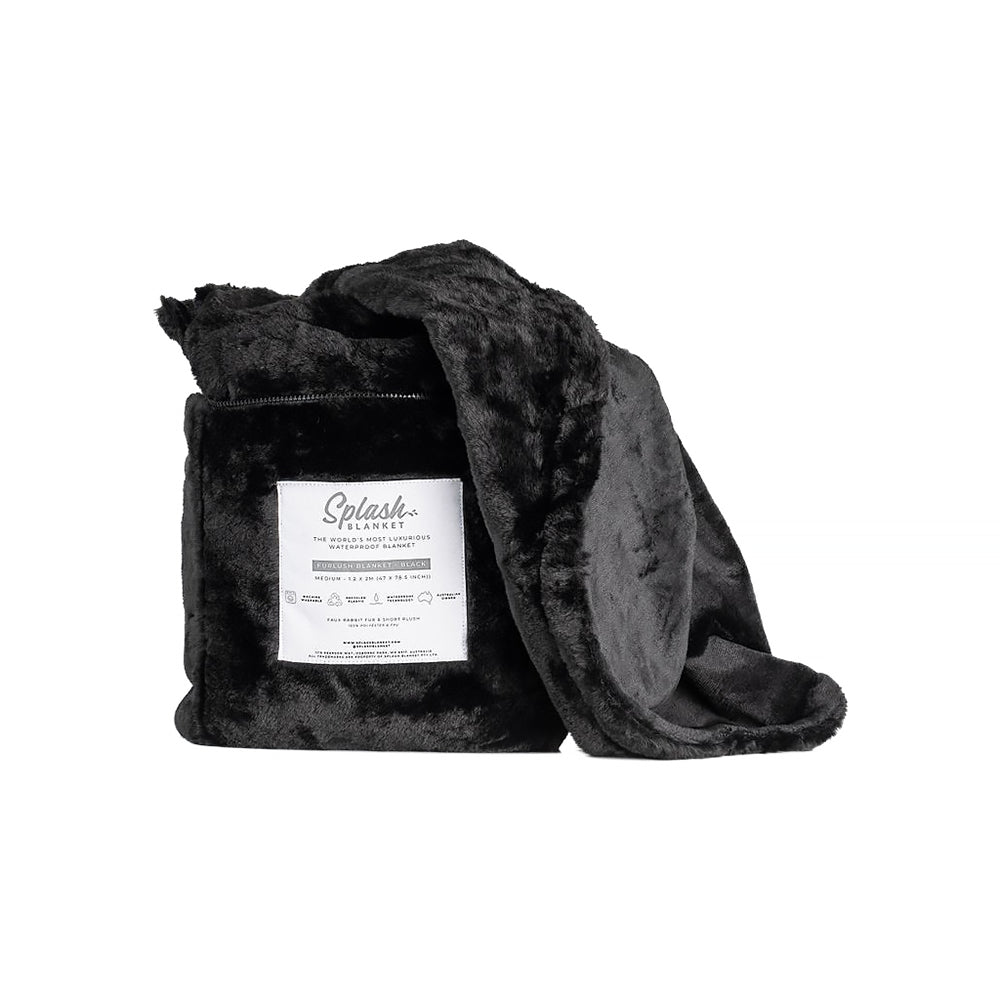 Splash Blanket Furlush Medium Black