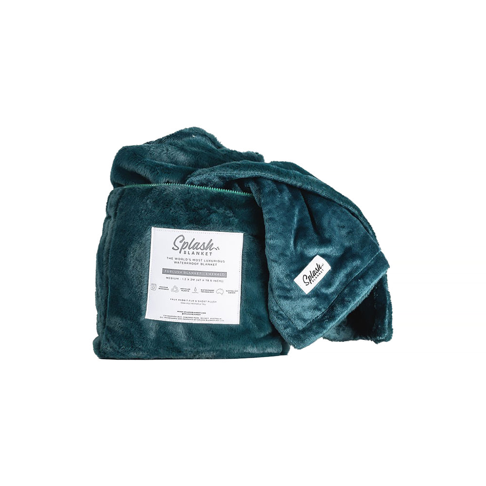 Splash Blanket Furlush Medium Emerald Green