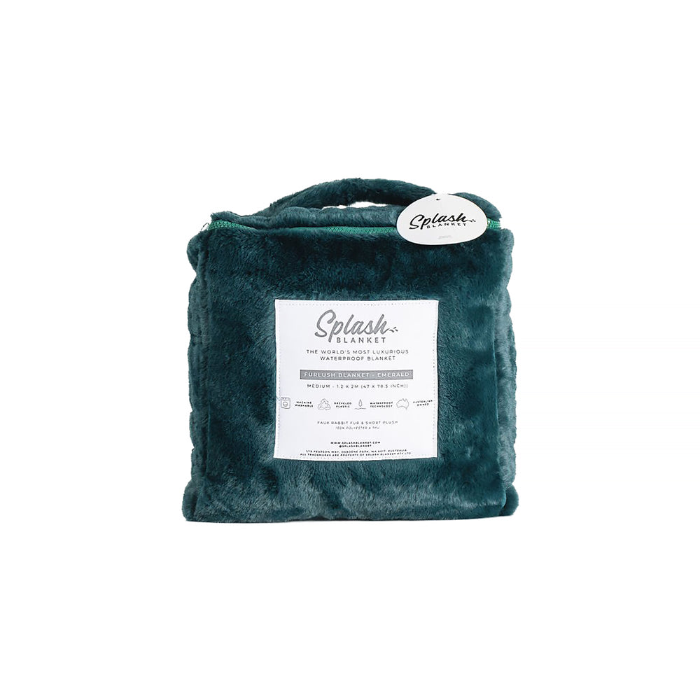 Splash Blanket Furlush Medium Emerald Green