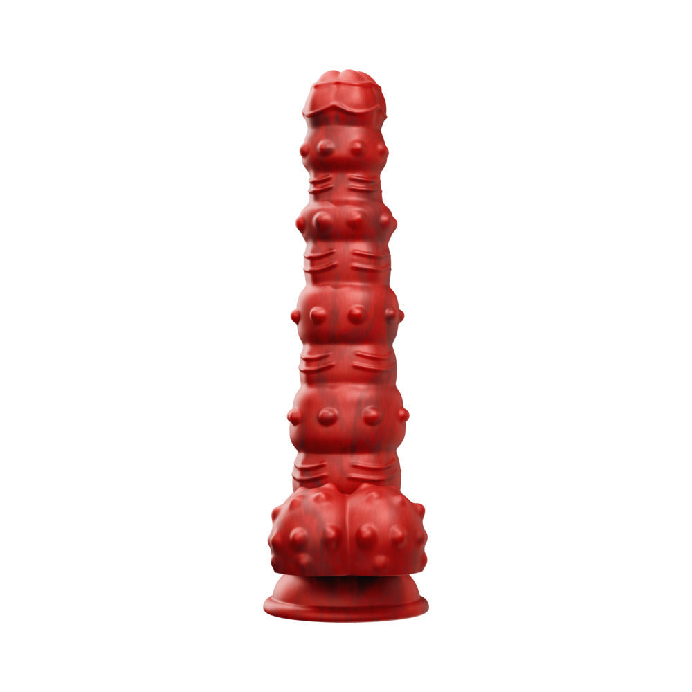Tentra Rengol Studded Demon Thrusting Dildo Red