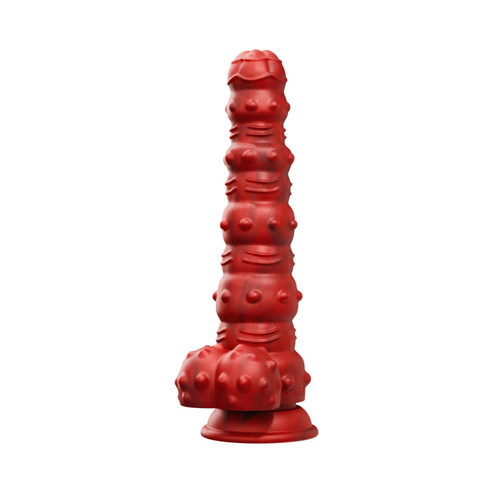 Tentra Rengol Studded Demon Thrusting Dildo Red