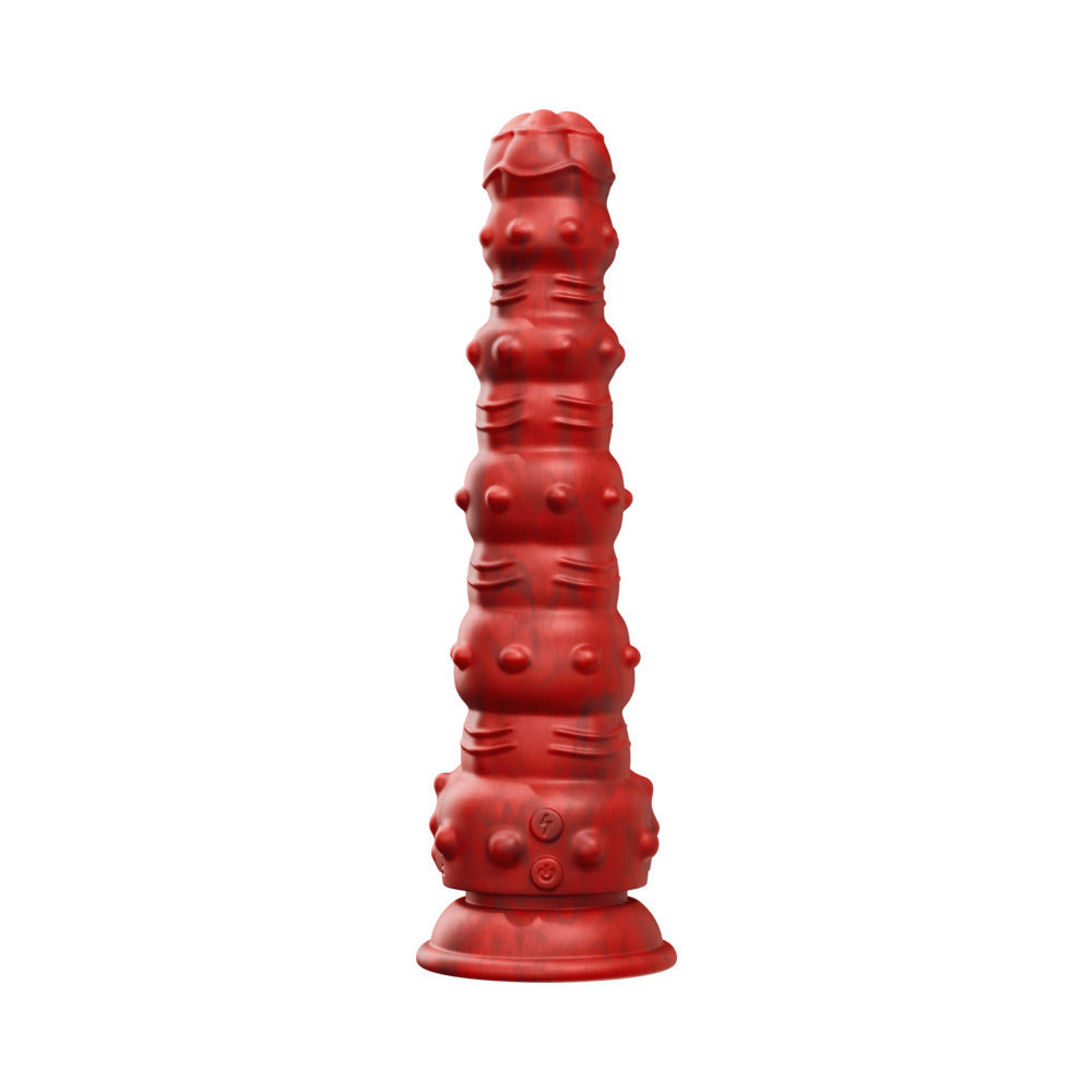 Tentra Rengol Studded Demon Thrusting Dildo Red