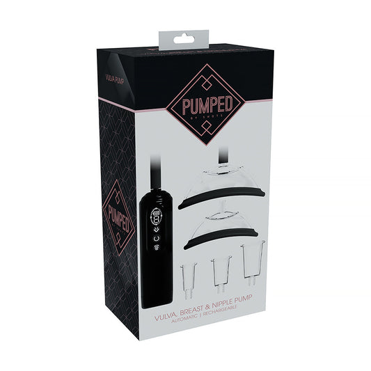 PUMPED Automatic Rechargeable Vulva, Breast & Nipple Pump Black - product photo