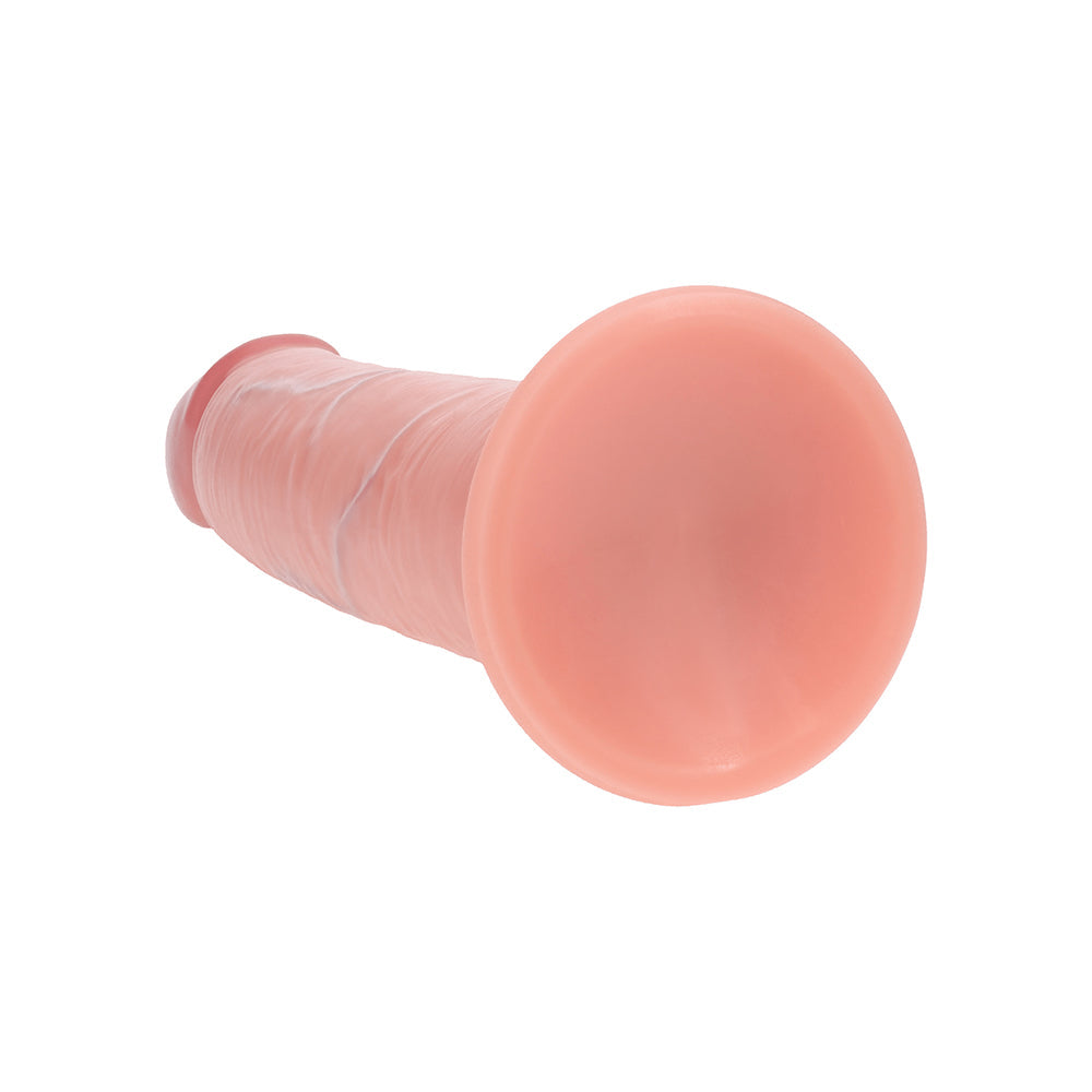 Realrock Sliding Skin Dual Density Silicone Dildo 8 in. Beige
