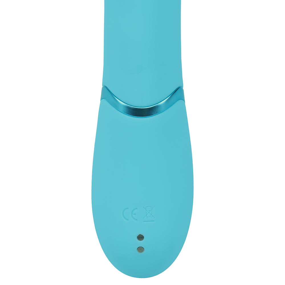 VIVE Fiore Rechargeable G-Spot Air Wave and Tapping Flared Clit Stimulator Blue