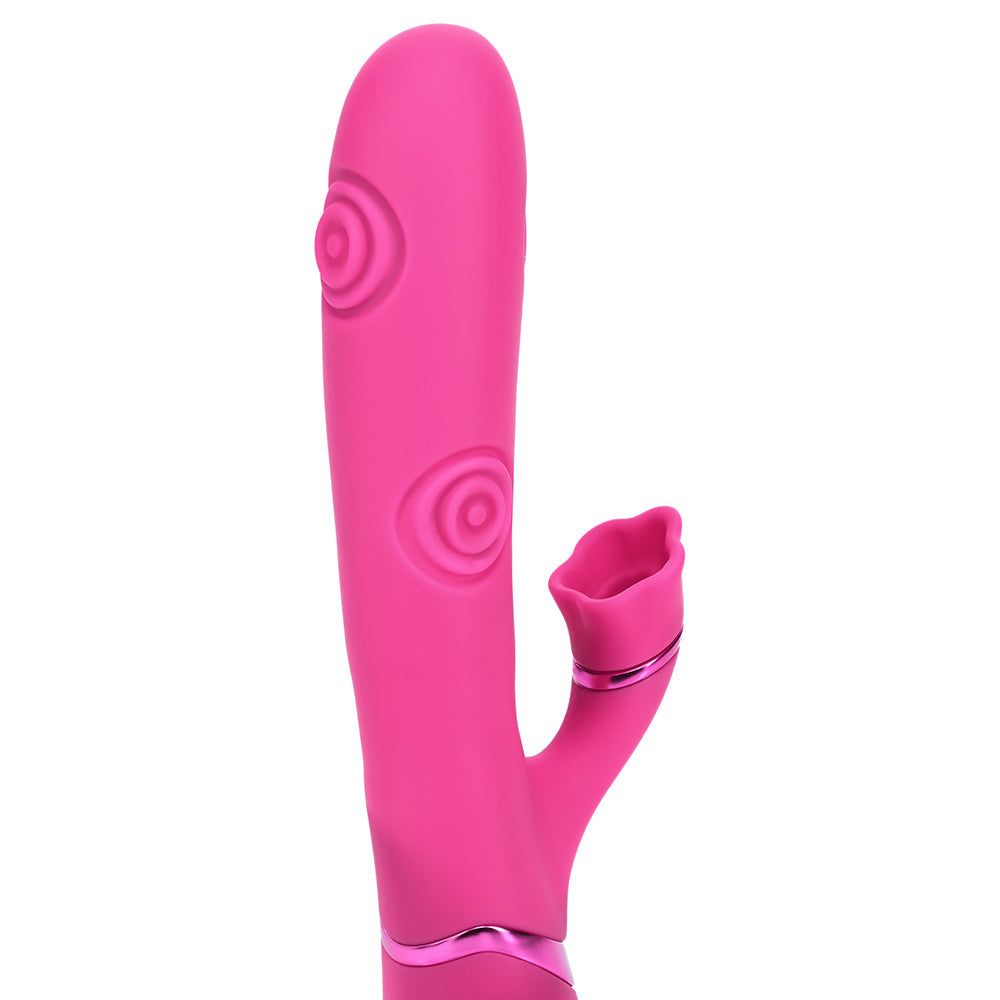 VIVE Fiore Rechargeable G-Spot Air Wave and Tapping Flared Clit Stimulator Pink