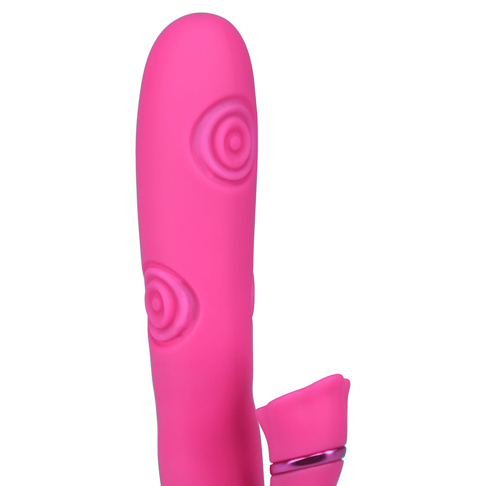 VIVE Fiore Rechargeable G-Spot Air Wave and Tapping Flared Clit Stimulator Pink