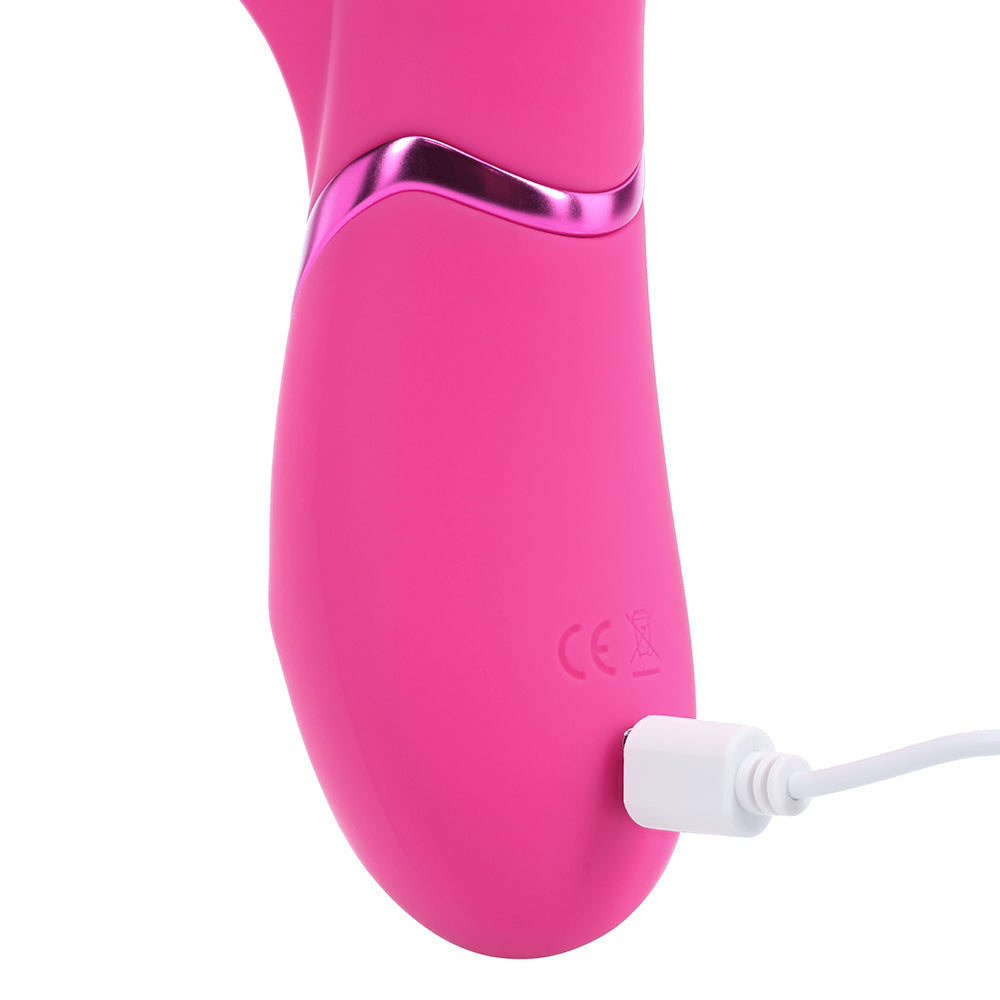 VIVE Fiore Rechargeable G-Spot Air Wave and Tapping Flared Clit Stimulator Pink
