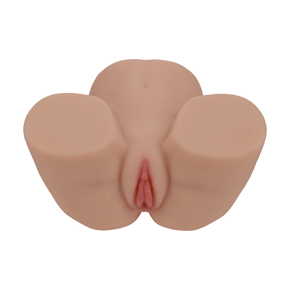 Xkin Bodyforms Lux Arden Dual Entry Vibrating Masturbator Tan