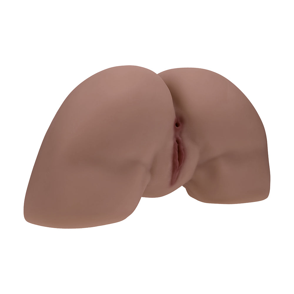 Xkin Bodyforms Clara Vossin Dual Entry Vibrating Masturbator Brown