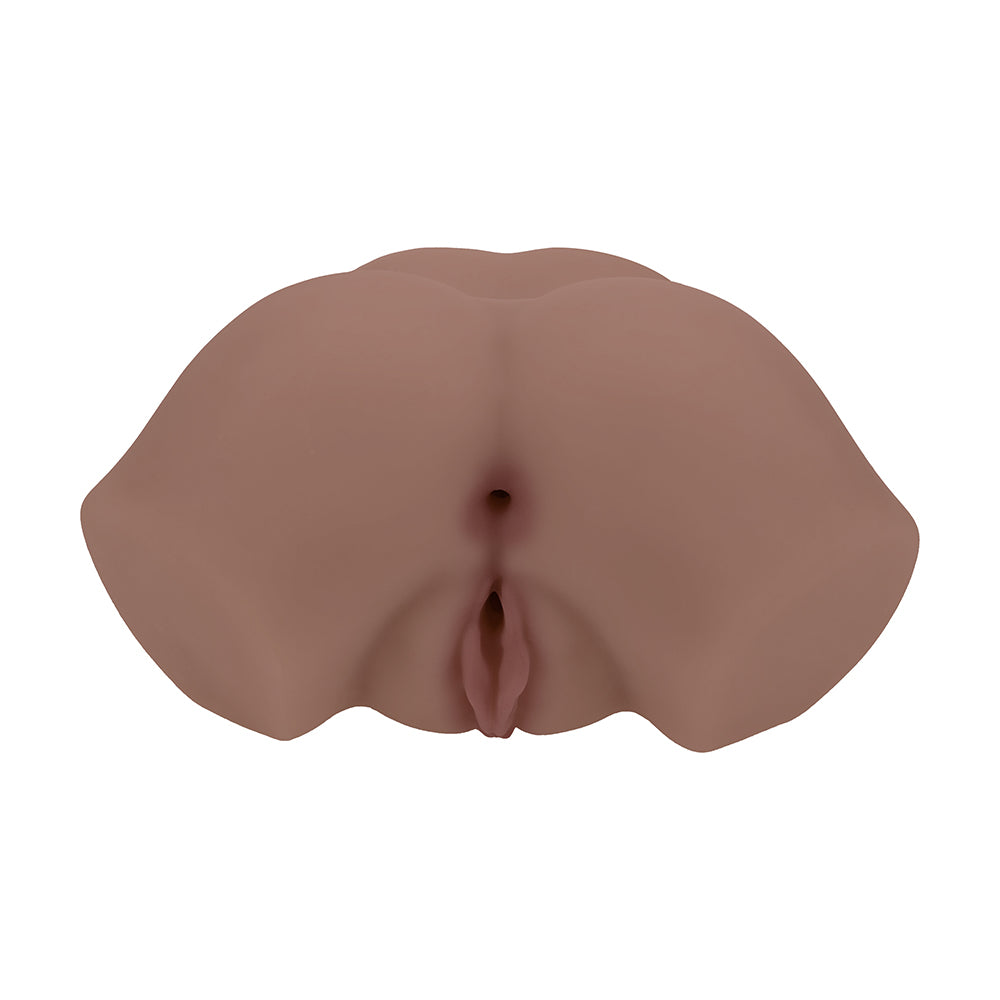 Xkin Bodyforms Eve Rhodes Dual Entry Vibrating Masturbator Brown