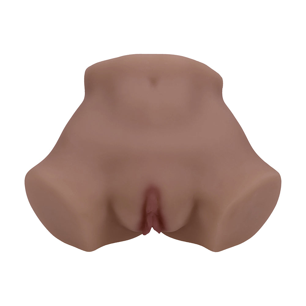 Xkin Bodyforms Eve Rhodes Dual Entry Vibrating Masturbator Brown
