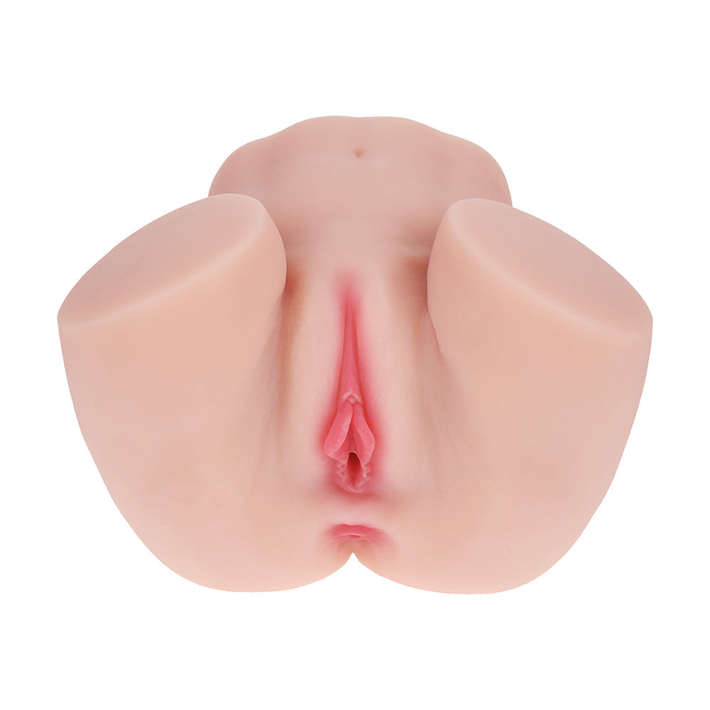 Xkin Bodyforms Mia Hart Dual Entry Vibrating Masturbator Beige