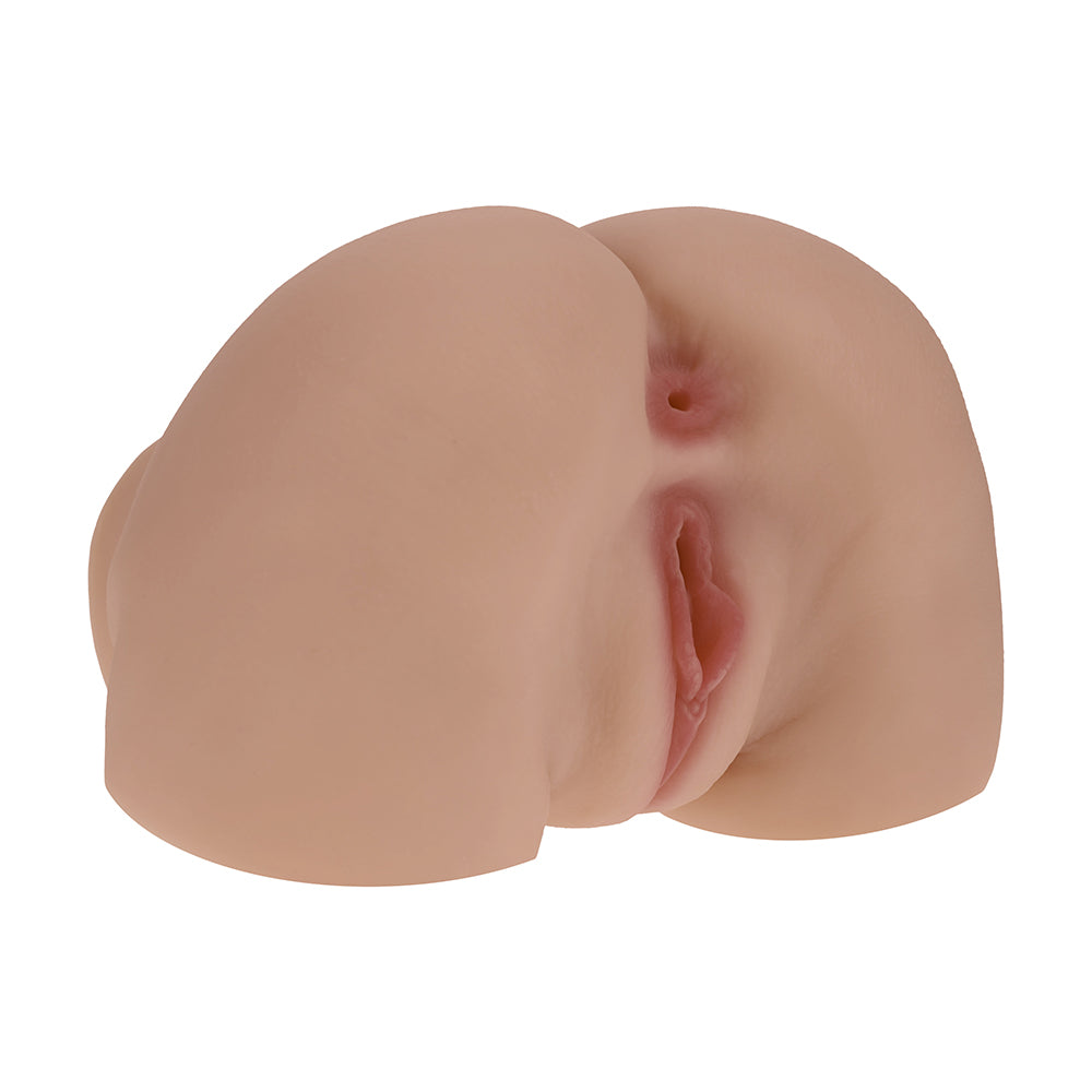Xkin Bodyforms Nina Vale Dual Entry Vibrating Masturbator Tan