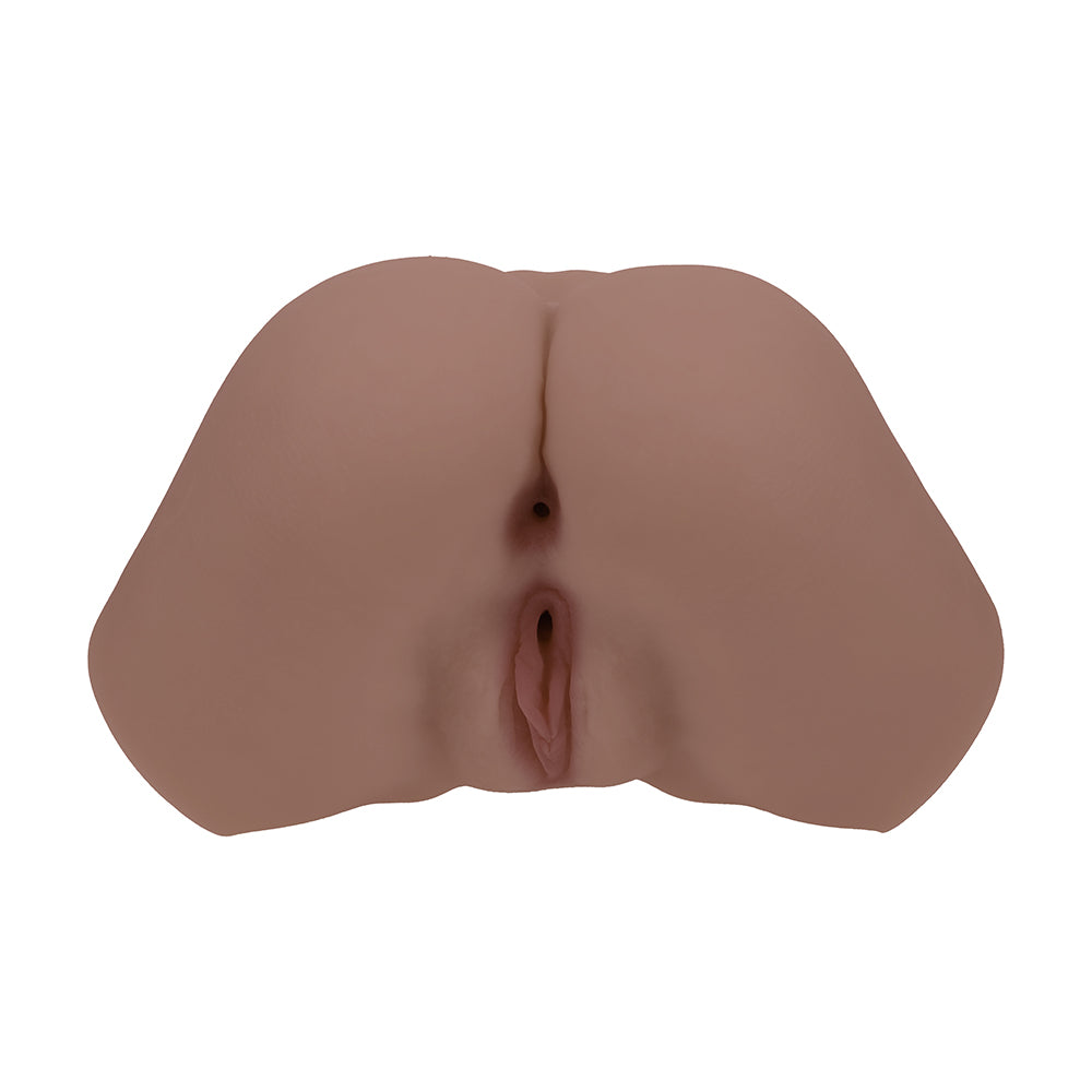 Xkin Bodyforms Layla Love Dual Entry Vibrating Masturbator Brown