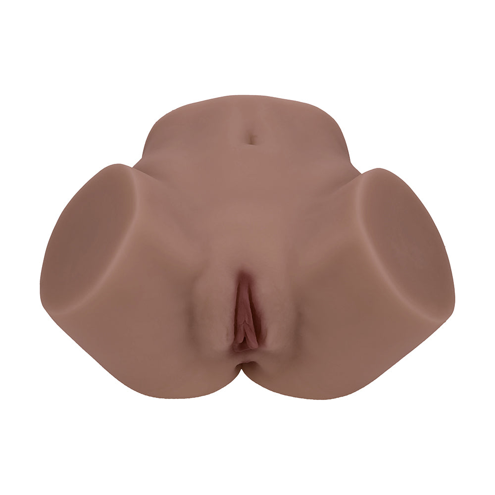 Xkin Bodyforms Layla Love Dual Entry Vibrating Masturbator Brown