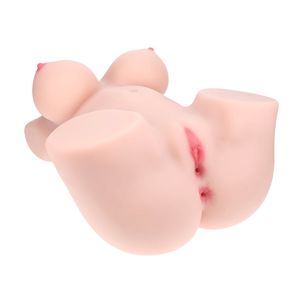 Xkin Bodyforms Aveline Luxe Dual Entry Vibrating Masturbator Beige